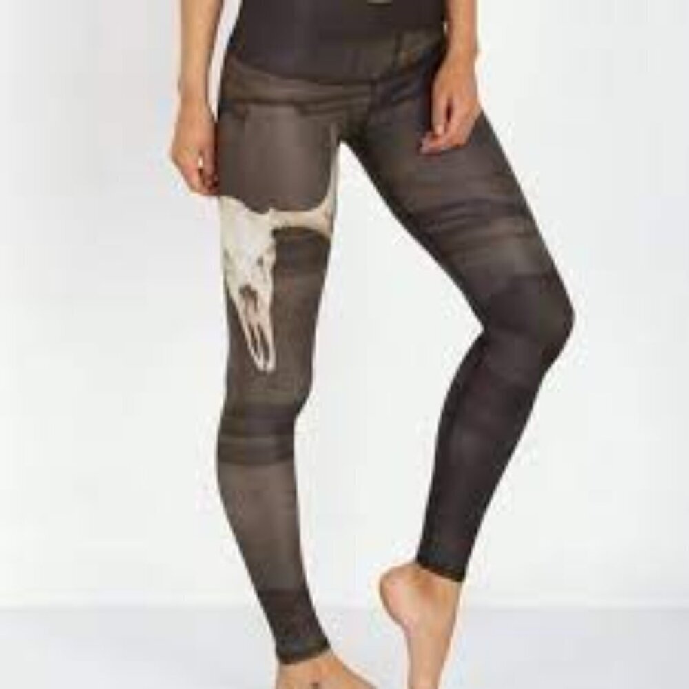 Teeki Deer Medicine Women Ankle Pant Yoga Leggings Size S